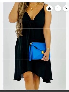 🩷NWT ‘ANDREE BY UNIT’ BLACK FLOWY DRESS WITH KEYHOLE DETAIL~SIZE LARGE